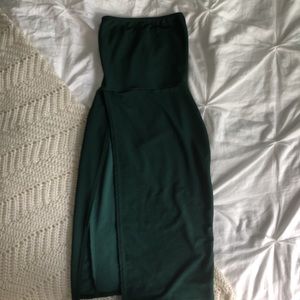 Extreme thigh split dress